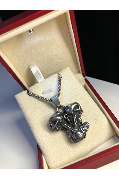 vogutima jewelery&silver by timuçin mavili قلادة فولاذية للرجال - دراجة نارية...