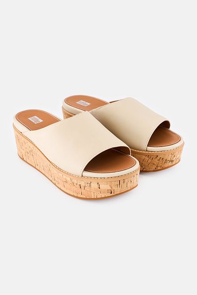 Fitflop Women Slip On Wedges, Beige