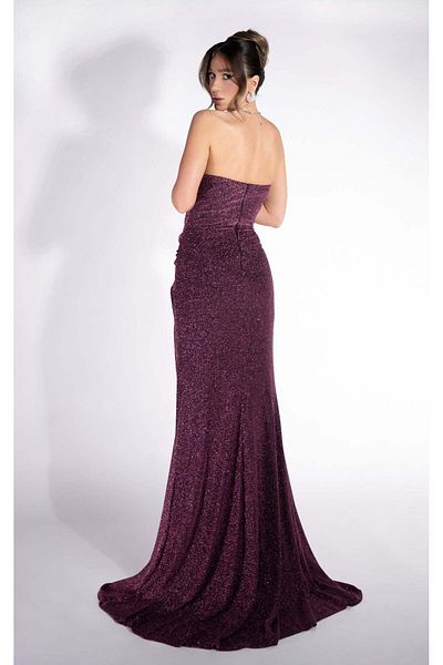 BOGAS Women's Long Burgundy Taylor Dress