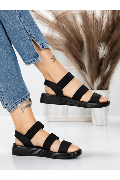 mei Sandale Dama cu Talpa Joasa 5XJ66 Negru | Mei