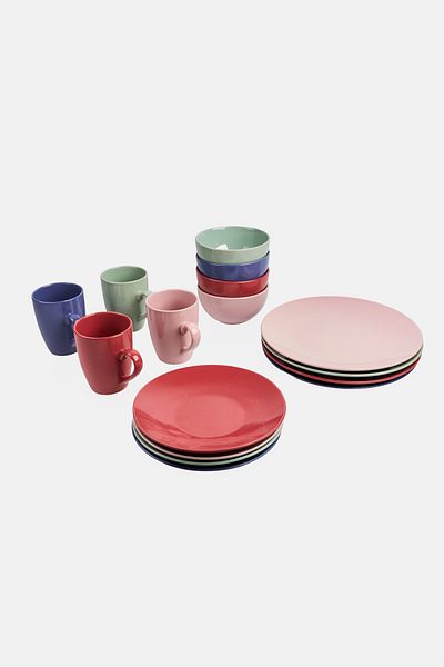 Maser 16 Pieces Combination Dinner Set, Multicolor