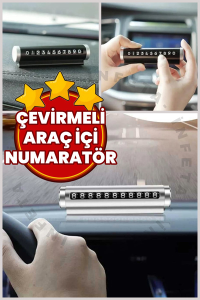 İnfeta Metal Numara Çevirmeli Araç İçi Telefon Numaratör-Park Numarası Araba ...