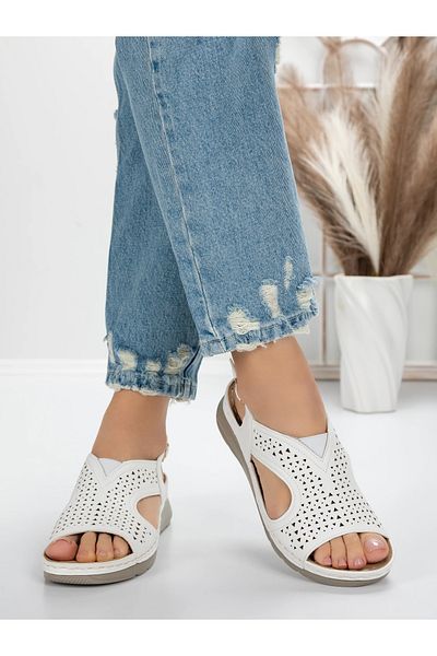 mei Women's Sandals with Low Sole 5GZ29 White | Mei