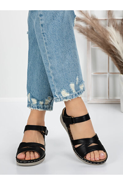 mei Sandale Dama cu Talpa Joasa 5GZ31 Negru | Mei