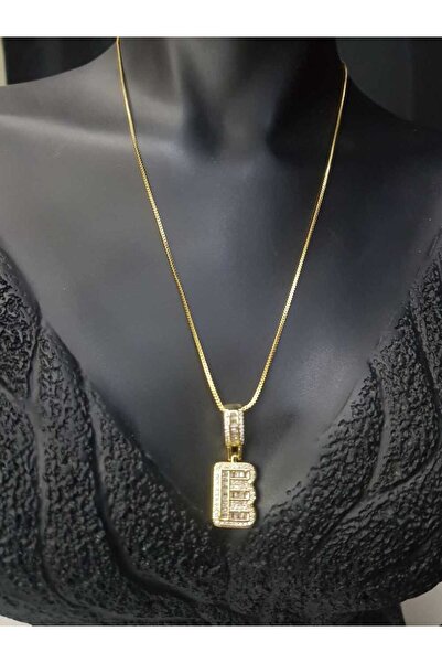 GWOMA قلادة من الفولاذ Xuping موديل حرف E من حجر الرغيف الفرنسي هدية للحبيب و...