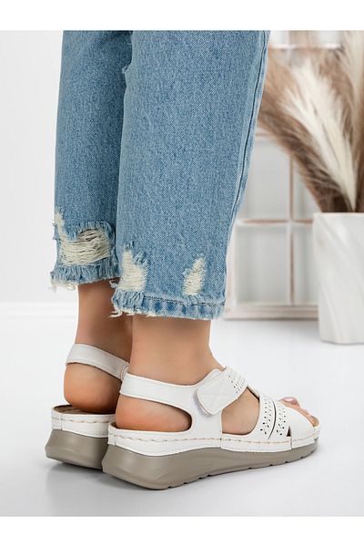 mei Women's Sandals with Low Sole 5GZ28 White | Mei