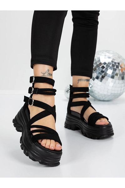 mei Sandale Dama cu Platforma 5WL17 Negru | Mei