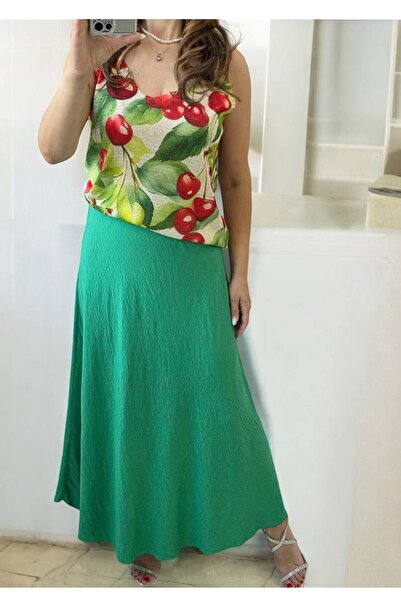 GLAMSI Fustă Damă din Vâscoză – Lejeră și Confortabilă