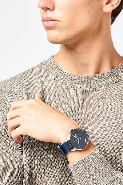 Lacoste Men 2011331 Silicone Watch 44 mm, Navy