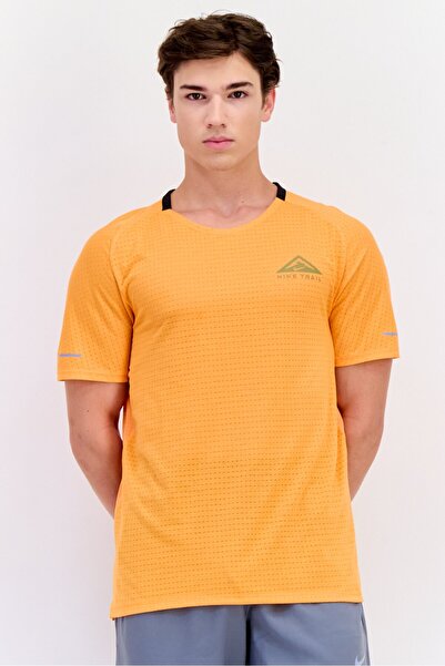 Nike Men Dri-Fit Short Sleeve Running T-shirt, Orange