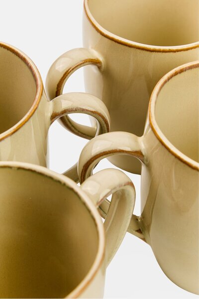 Maser 4 Pieces Coffee Cup Set 270ml, Taupe