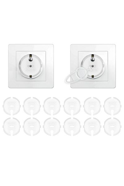 SIPO Set of 12 protective covers for grounded sockets, with two keys, SIPO