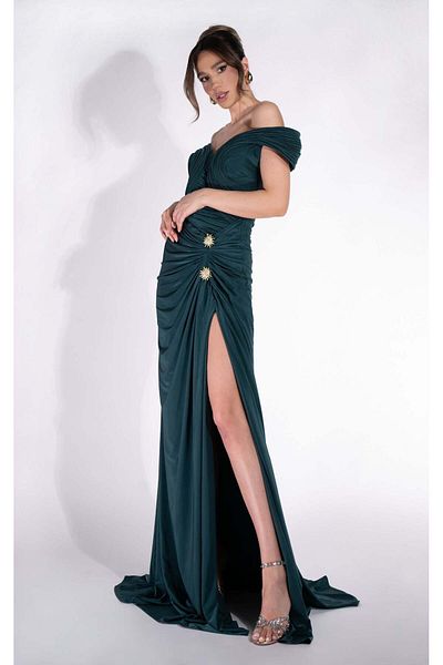 BOGAS Radiancia Green Long Women's Dress