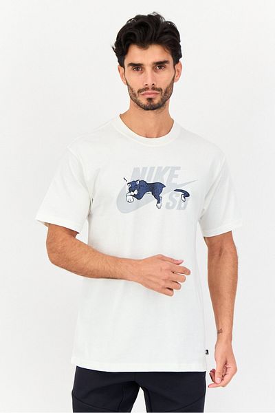 Nike Men Sportswear Fit Short Sleeves Outdoor T-Shirts, Off White