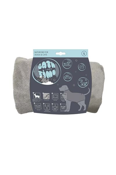 M-PETS Bath Time Bathrobe for Dogs (L)