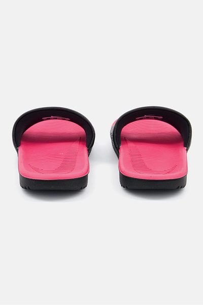 Nike Toddlers Girl Slip On Kawa Slide, Black/Pink