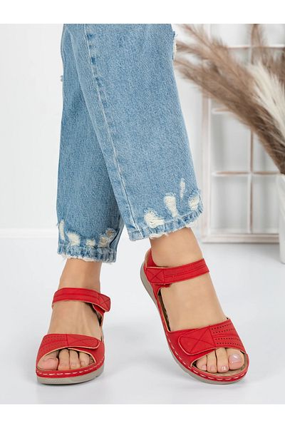 mei Women's Sandals with Low Sole 5GZ30 Red | Mei