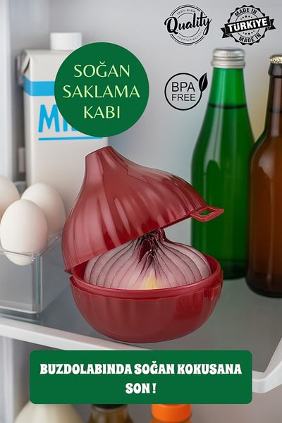 MUF HOME Anti-Odor Onion Storage Container – Practical Refrigerator Storage Box for Half Onions
