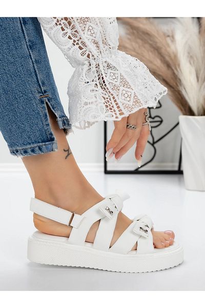 mei Women's Sandals with Low Sole 5H29 White | Mei