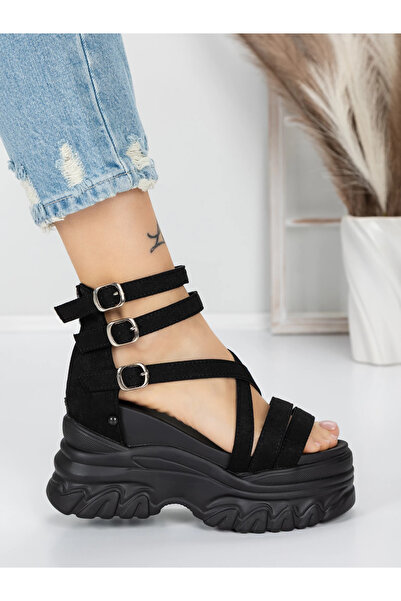 mei Sandale Dama cu Platforma 5WL9 Negru | Mei