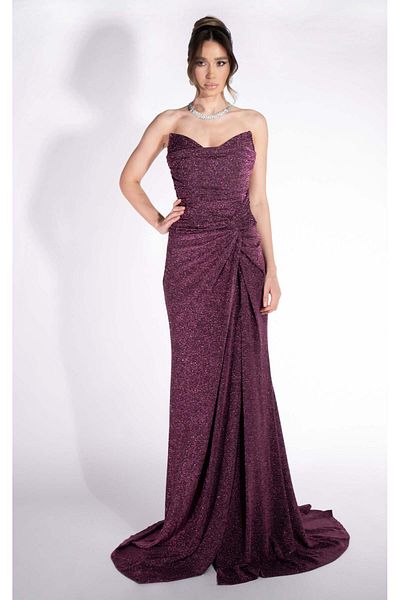 BOGAS Women's Long Burgundy Taylor Dress