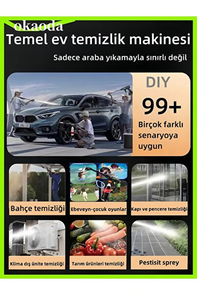 okaoda En güçlü kömürsüz motorlu kova oto araba Klima Halı yüksek yıkama makinesi İlaçlama Çiçek sulama
