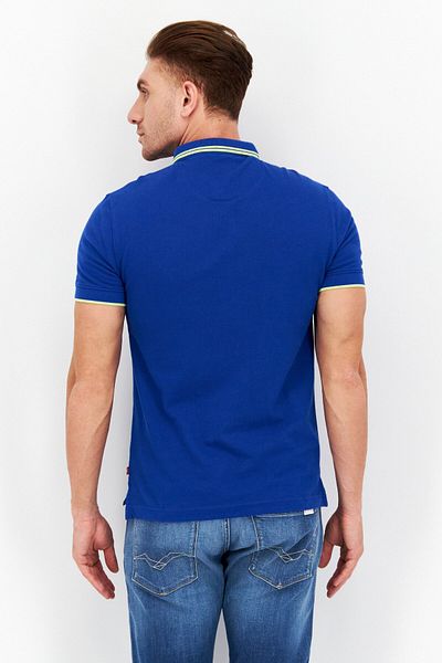 Levi's Men Regular Fit Graphic Short Sleeve Polo Shirt, Blue