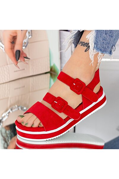 mei Women's Sandals LM360 Red (L54) Mei