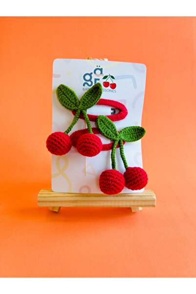 Gra Baby Accessories مشبك شبكي مكون من قطعتين باللون الكرزي