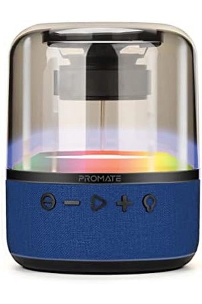 Promate مكبر صوت بروميت LED بتقنية البلوتوث، Glitz-L-BLU