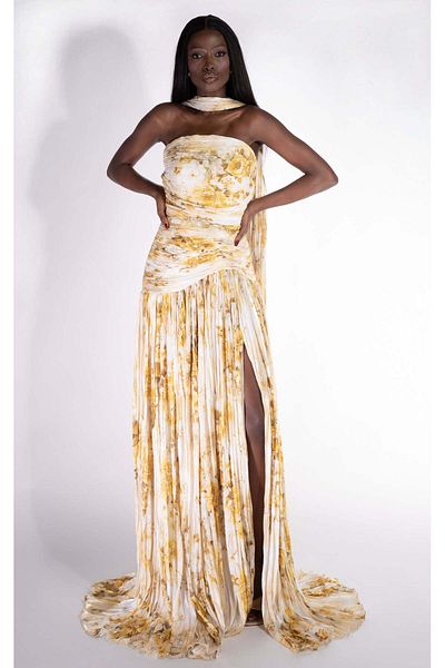 BOGAS Layne Women's Long Yellow Dress