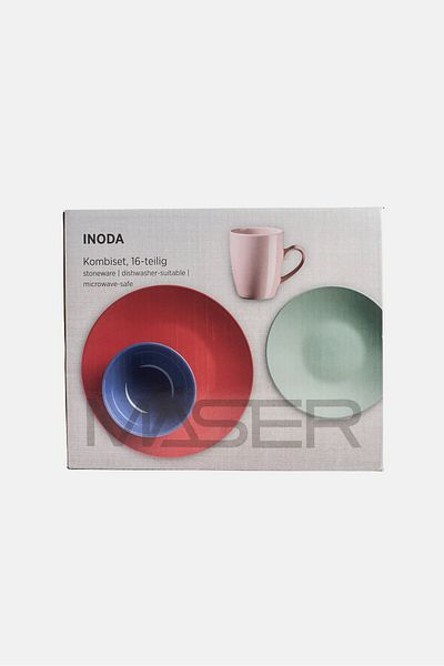 Maser 16 Pieces Combination Dinner Set, Multicolor