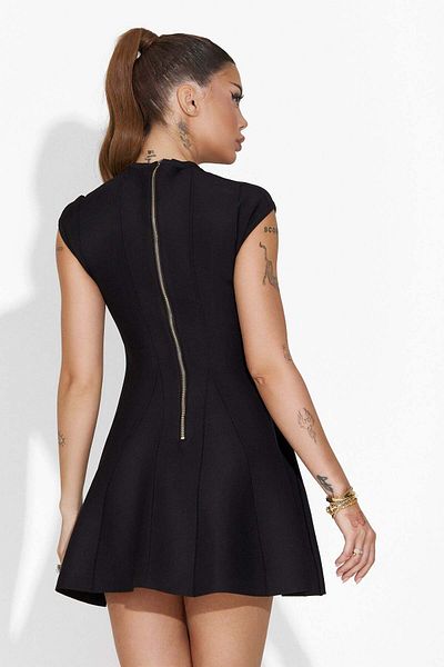 BOGAS Women's Short Black Dress Liada