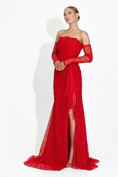 BOGAS Avila Red Long Women's Dress
