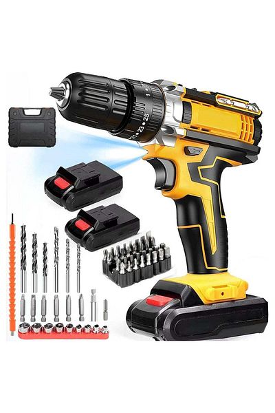 Denx 48v Cordless Drill Set, Electric Drill Set With Battery And Charger