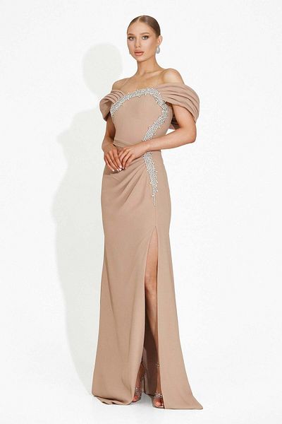 BOGAS Condesa Beige Long Women's Dress