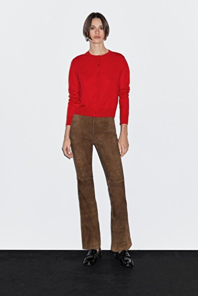 Massimo Dutti Bisiklet yaka yün karışımlı triko hırka