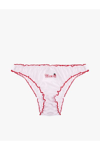 Koton Cherry Printed Tulle Panties with Ruffle Detail