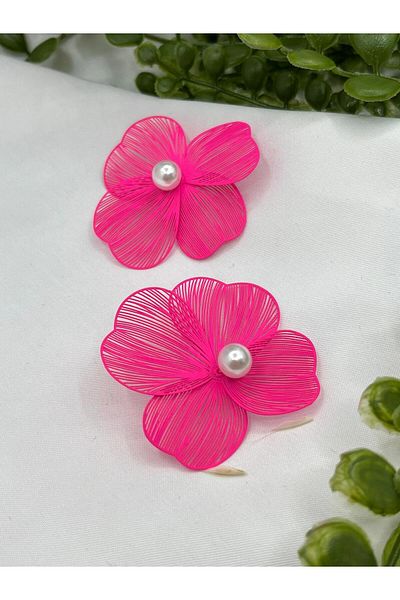 youngsem Pearl Beaded Flower Earrings