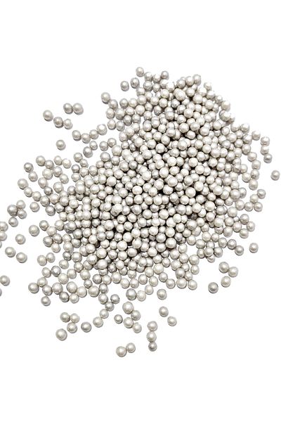ovalette Edible Cake Decoration Rice Puff Chocolate Silver (Silver Color) 40 Gr Future