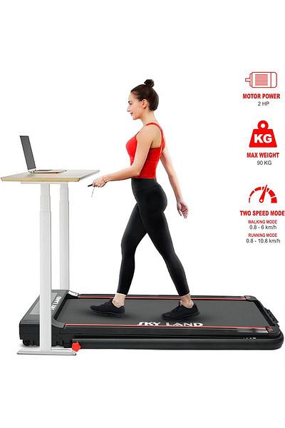 Skyland Compact Walking Pad | Home/Office Use Foldable, Bluetooth, LCD, Remote, Two Speeds Methods – EM-1307