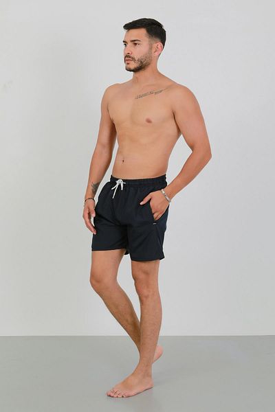 Akbeniz Ανδρικό σορτς με φερμουάρ Navy Blue