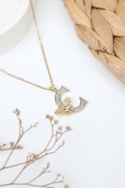 Jack Ferrero Luxury Steel/Not Darkening /Women's Letter Necklace
