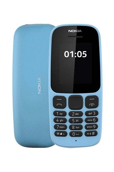 Nokia Phone 105 with 32MB RAM and 16MB Internal Memory, 4G Support, Light Blue Color - Middle East E