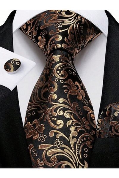 The Casius. The Casius® Classic Men's Satin Set - Tie, Pocket Square, and Cufflinks