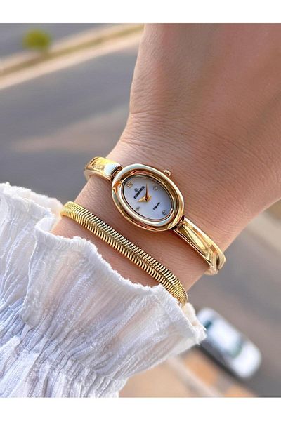 Essence Steel Case and Cord 2 Years Warranty 3 Atm Water Resistant Women's Wristwatch + Bracelet Esm120