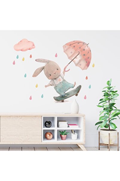 SIPO Sticker Decorativ iepuras pe skateboard