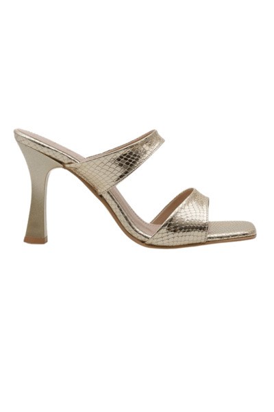 ESSE CO Lumière Kadın Çift Bant Fransız Topuk Şık Terlik