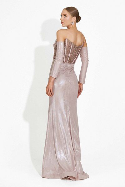 BOGAS Fredricka Beige Long Women's Dress
