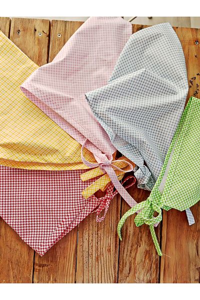 Mufincollection Summer Colors Checkered Cotton Tie Bandana – Triangle Bandana